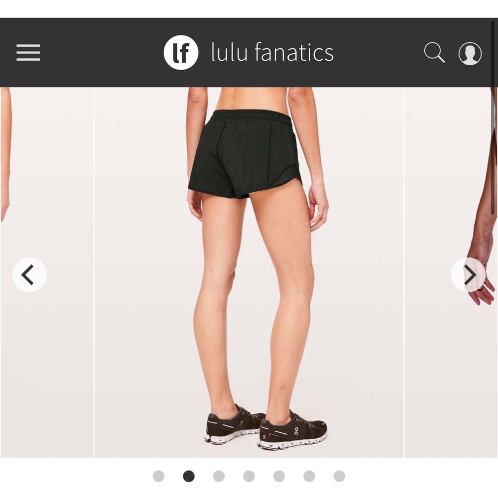 Lululemon Hotty Hot Short II *2.5" Black NWT size 6 - Picture 2 of 4